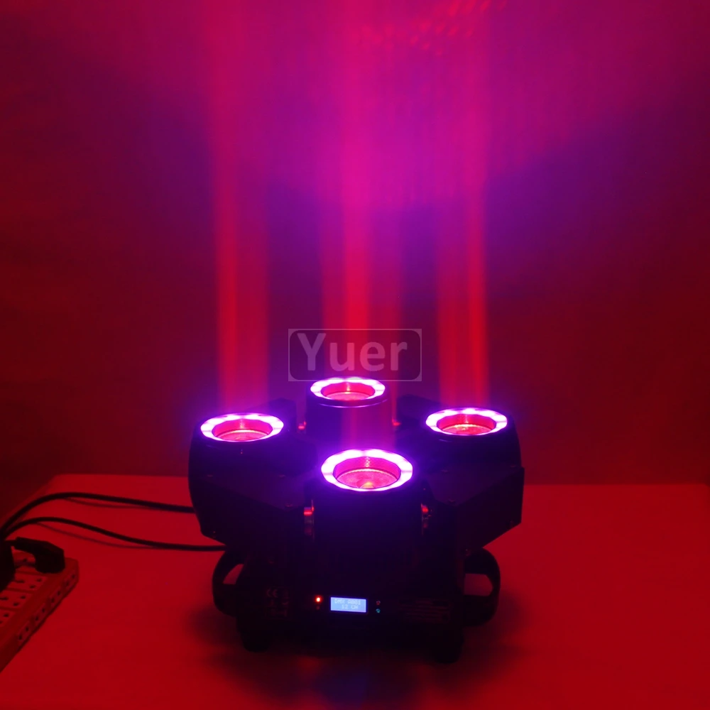 4 шт./лот LED RGBW 4в1 головки 60 Вт движущиеся фары DMX512 сценический свет стробоскоп для