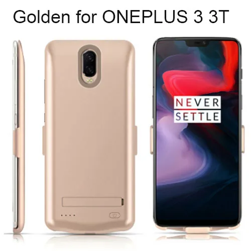 golden 3 3T Новейший Внешний Батарея чехол 6800 мА/ч, Портативный резервного копирования Зарядное устройство обложка чехол для ONEPLUS 3 3T/5/5 T Перезаряжаемые Мощность банка - Цвет: golden 3 3T