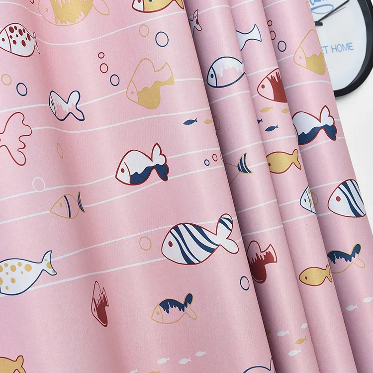Мультяшная Рыба Печать шторы для детской комнаты гостиная столовая спальня