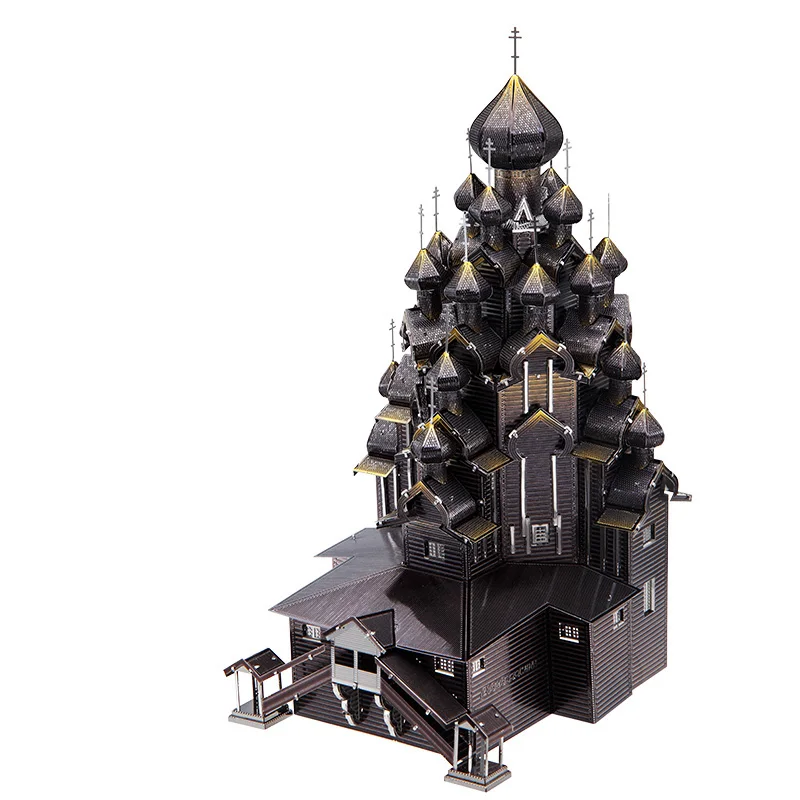 Piececool Россия Kizhi церковь трансфигу Архитектура DIY 3d Металл нано головоломка собрать модель наборы P088 лазерная резка головоломки T