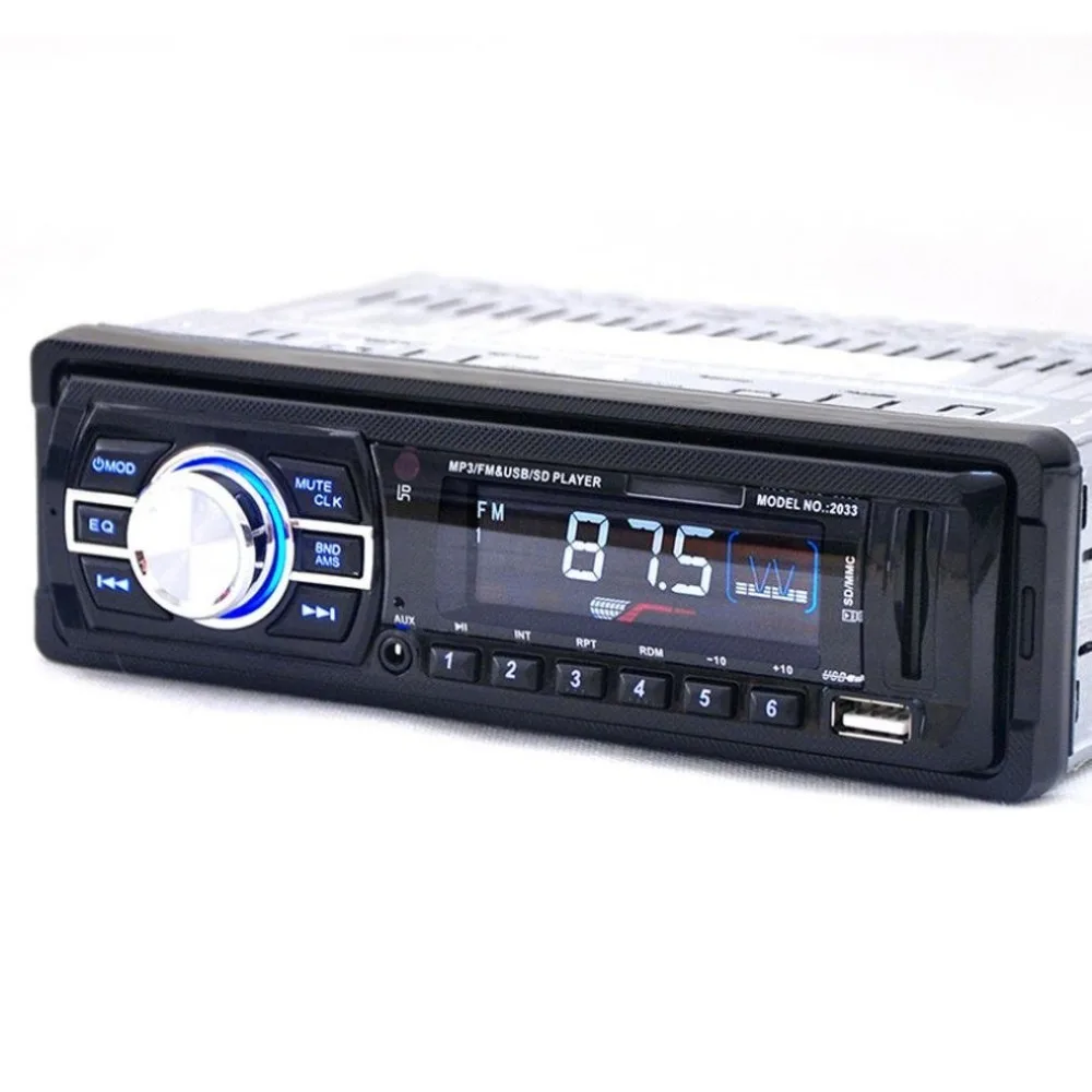 2033 12 в автомобильный Радио аудиоплеер стерео MP3 FM передатчик поддержка USB/SD/карт