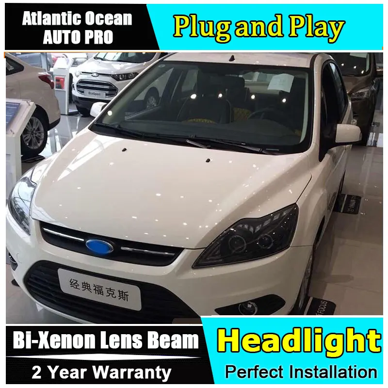Автомобильный Стайлинг для 2009 2011 Ford Focus 2 светодиодный фар фокус фары DRL Объектив