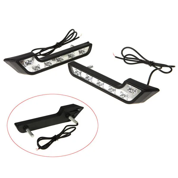Комплект из 2 предметов 3W 6LED универсальный авто дальнего света тумана 12 В DRL