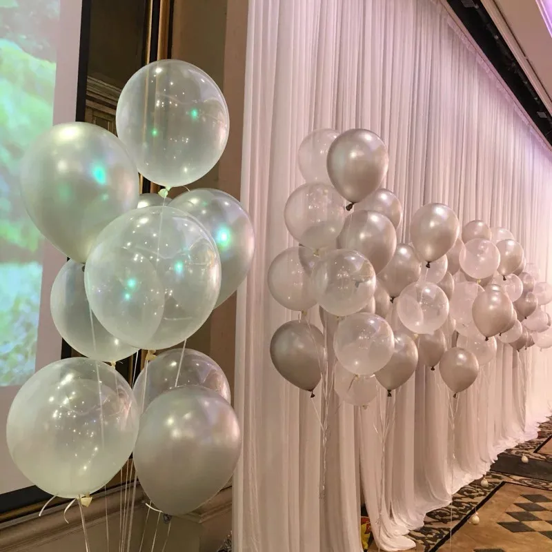 50pcs/lot transparent 12inch 2.8g balloon round clear latex birthday wedding party decoration free shipping | Дом и сад