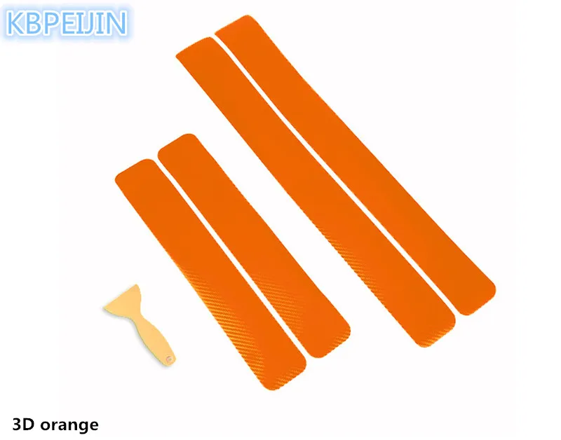 4 шт. наклейки на автомобильные двери из углеродного волокна противоскользящая