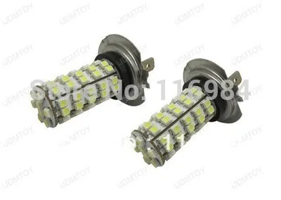 2 шт. белый H7 68 SMD 3528 светодиодный супер яркие противотуманные фары дневные фара