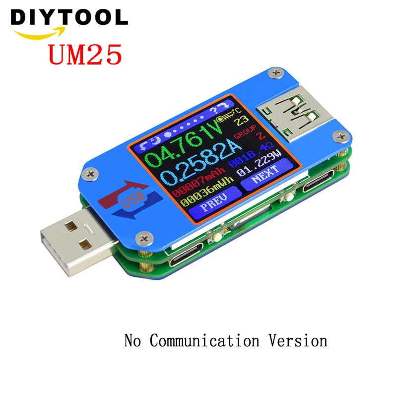 

usb тестер UM25/UM25C DC Voltmeter Ammeter Voltage Current Tester Voltage battery Charge USB Tester
