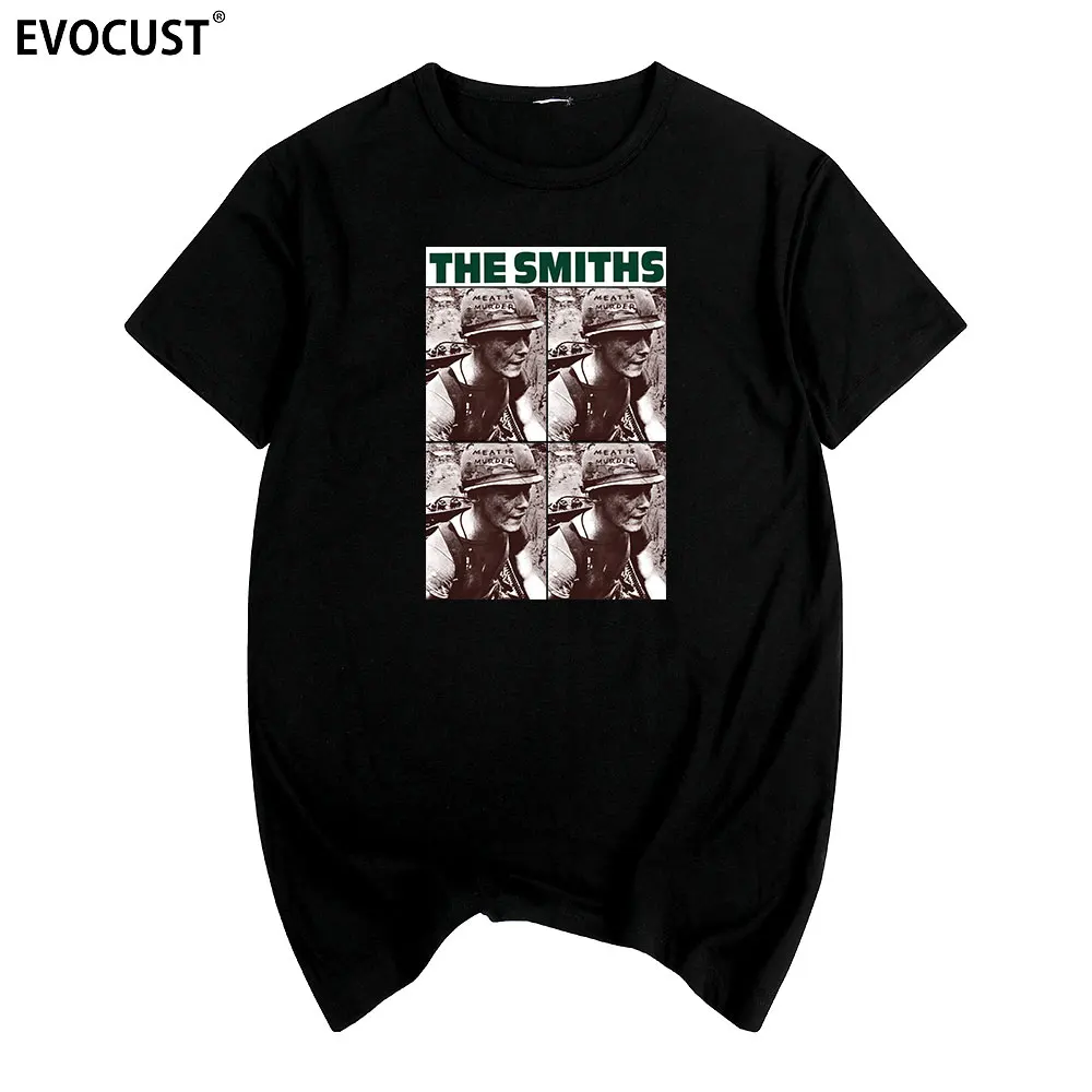 

The Smiths UK Vintage Rock Band New Meat Is Murder 1985 Morrissey Marr Summer print T-shirt Cotton Men T shirt New women TEE