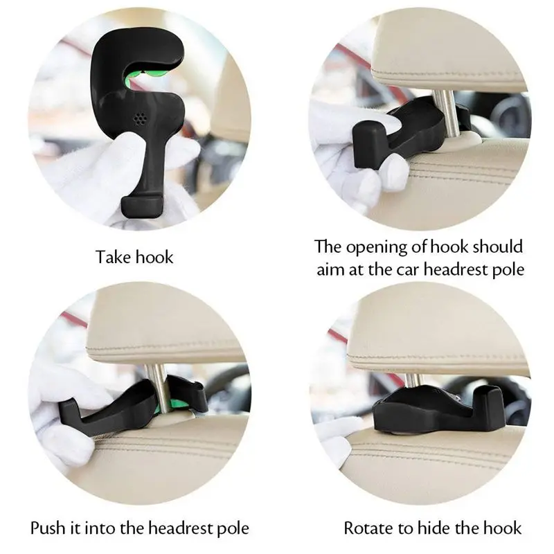 4 пакет крючок для автомобильного сиденья задний Автомобильный подголовник