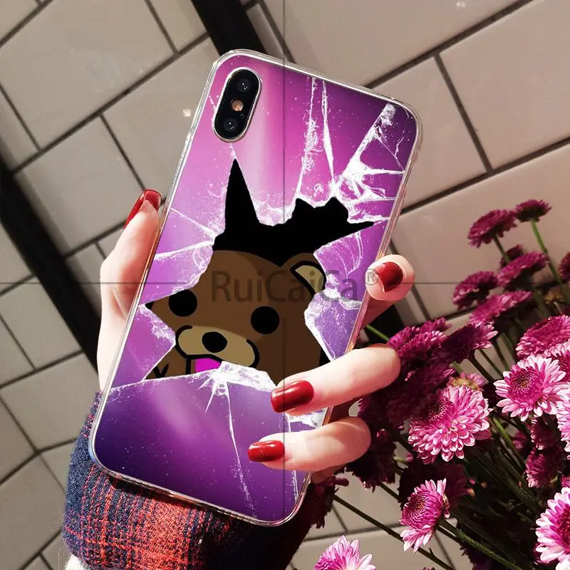 Ruicaica разбитое стекло экран Мягкий Силиконовый ТПУ чехол для телефона iPhone 8 7 6 6S Plus