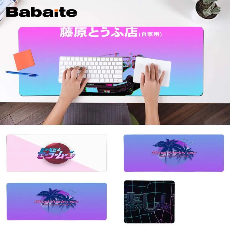 Babaite vaporwave натуральный резиновый игровой коврик для мыши Настольный коврик скорость/Управление версия большой игровой коврик для мыши