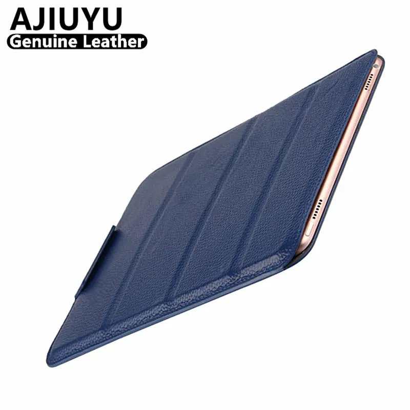 AJIUYU натуральная кожа для iPad 9 7 дюймов Новый 2017 чехол из воловьей кожи Apple iPad9.7