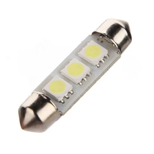 10 шт. 36 мм 12 V C5W холодный белый 3 светодиодный фестон SMD интерьерная лампа для