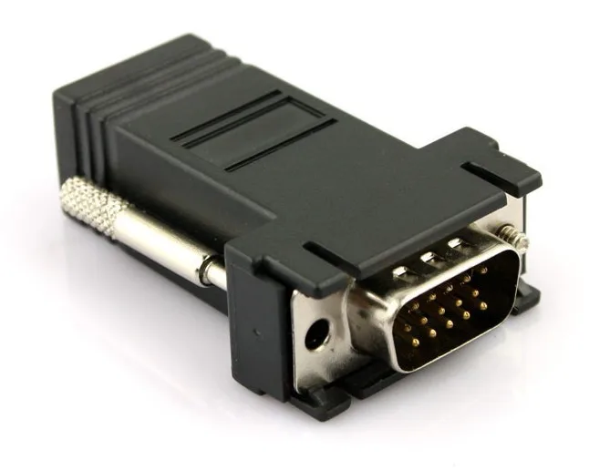 10 pcs/Lot VGA 15PIN Extender Male To LAN CAT5 CAT 5e RJ45 Female Adapter Transmits Signals Up 100 FT For DVR Game Consoles | Электроника