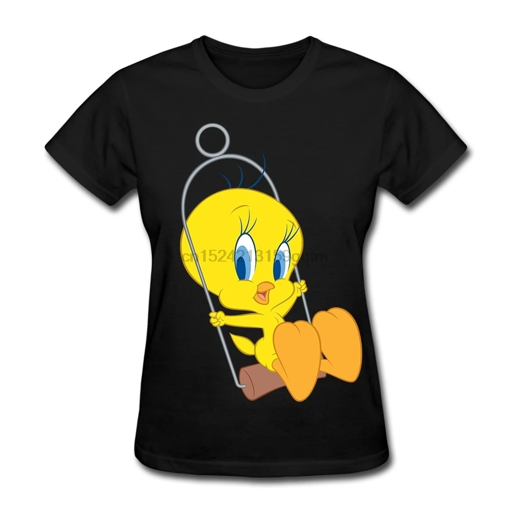 Женская футболка Tweety Birds с коротким рукавом Cool Tee Blue XL (2)|Мужские футболки| |