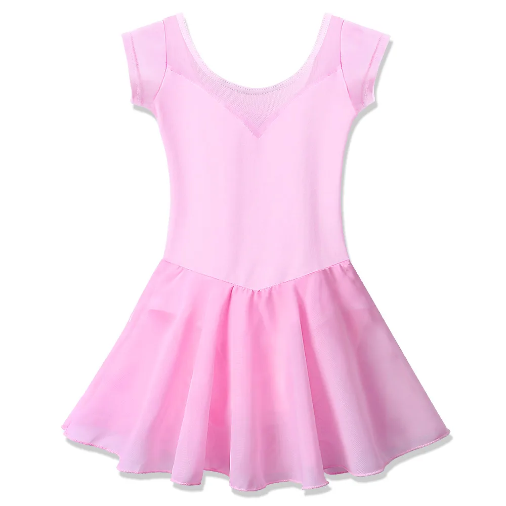 B150 Pink BAOHULU/детское балетное гимнастическое леопардовое трико; платье-пачка для девочек; балетный костюм; платье-трико; милая балерина; танцевальная одежда для сцены; пачка - Цвет: B150 Pink