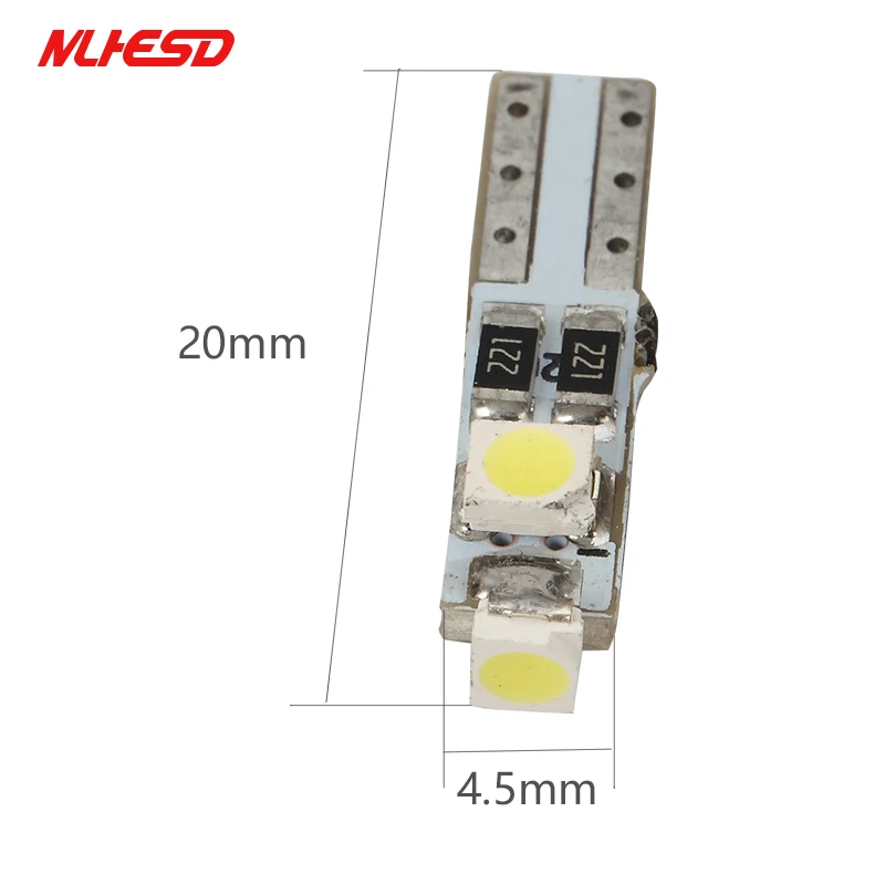 10 шт. авто светодиодный T5 3SMD 3528 1210 Клин светильник лампы 3 Индикаторы приборной