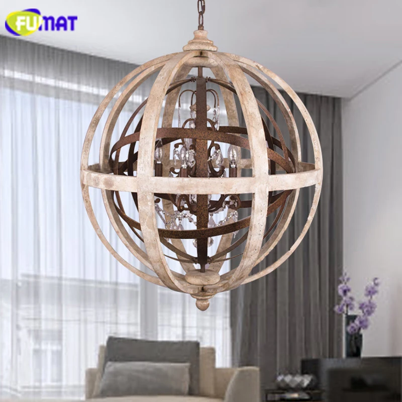 FUMAT Ретро подвесные светильники деревянные LED E14 промышленная лампа подвесной