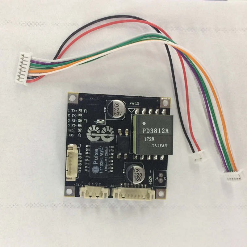 Модульная плата PoE для систем видеонаблюдения сетевая IP камера выход Ethernet 12 в 1 А