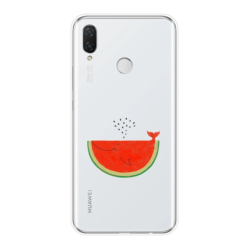 Задняя крышка для Huawei Nova 2i 3 3I 3E 2 Lite Plus арбуз фрукты Красный Мягкий силиконовый