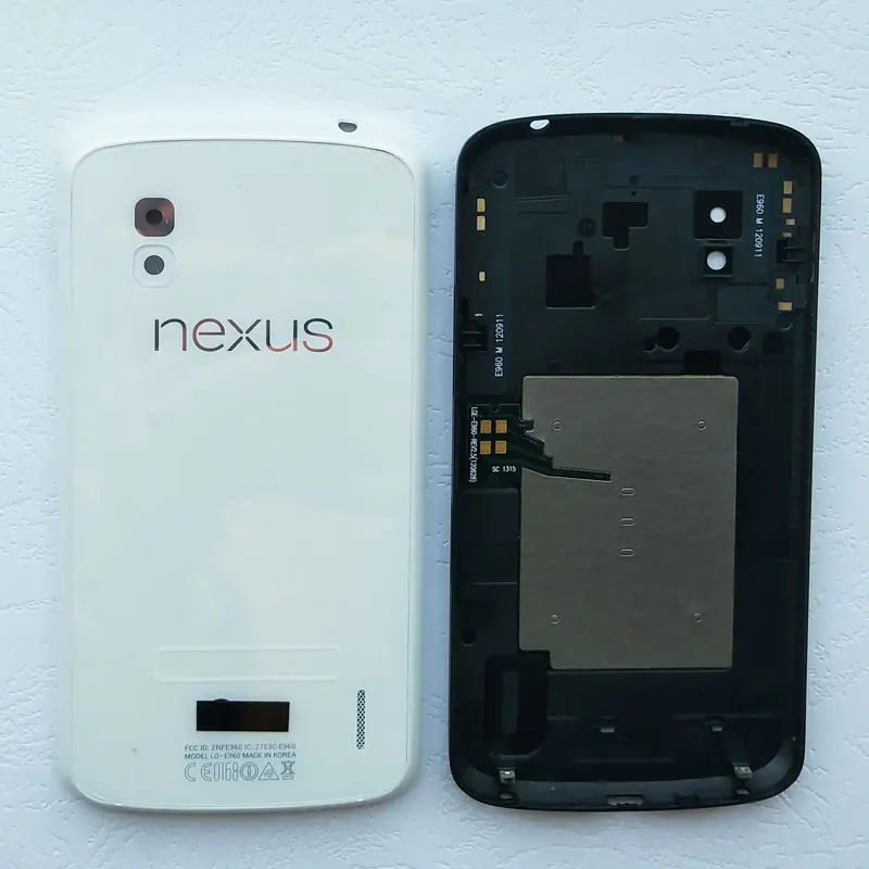 Стеклянная крышка аккумулятора ZUCZUG для LG Google Nexus 4 E960 задняя с NFC + объективом