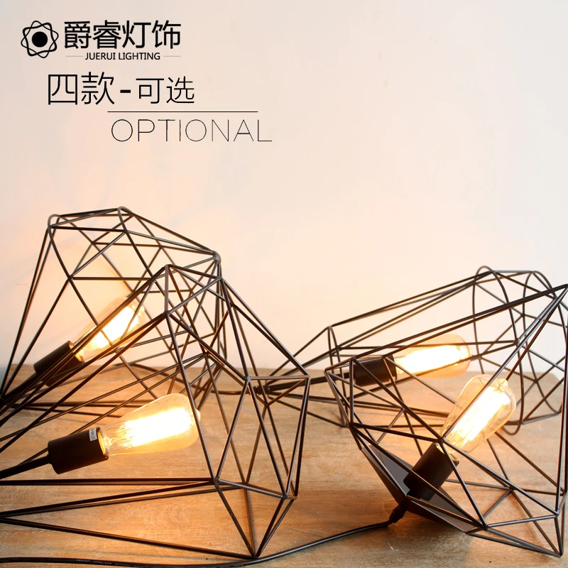 Скандинавские простые геометрические железные подвесные светильники кантри