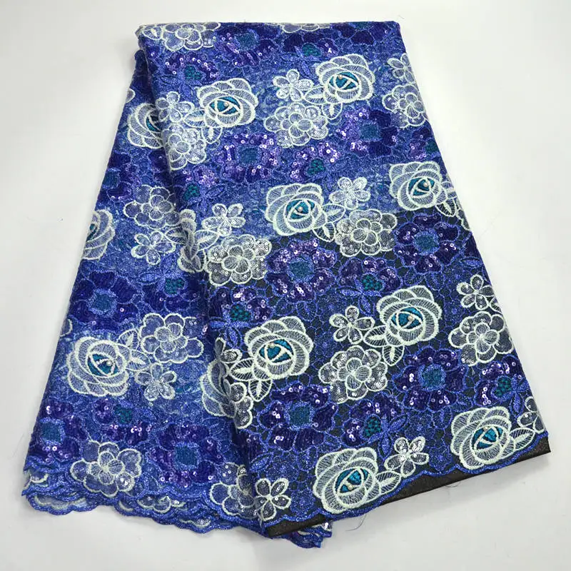 Beautiful flowers design African handcut organza lace fabric voile with Allover sequins high quality Gold RG131 |