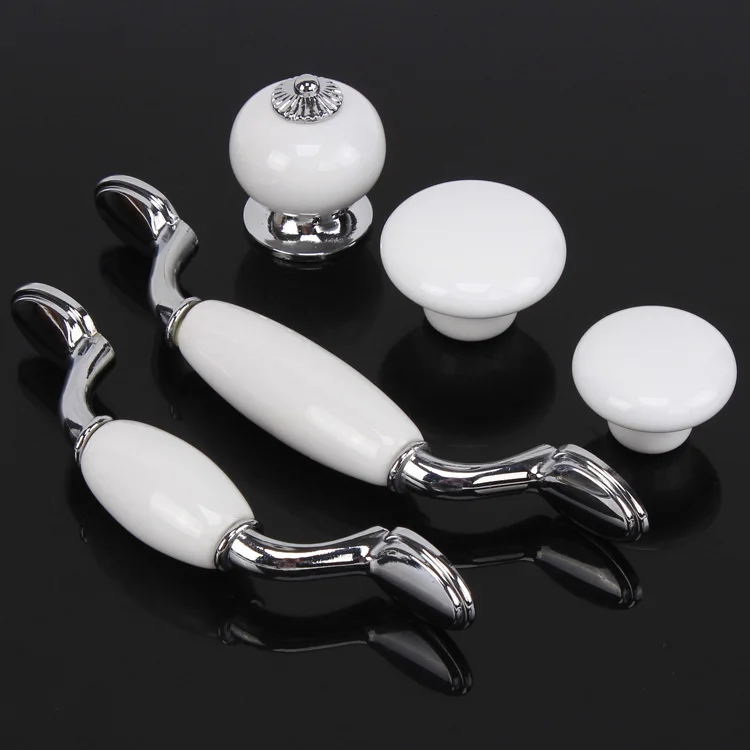 Одно отверстие 96 мм керамические мебельные ручки современный кухонный шкаф