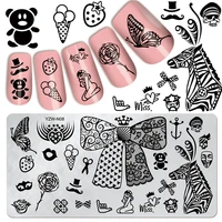 wuf 1 pc mixed butterfly design stainless steel nail art stamping plates rectangular image template diy manicure stencils tools