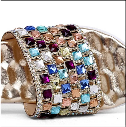 Стразы босоножки на танкетке 2019 корейские новые европейские туфли платформе