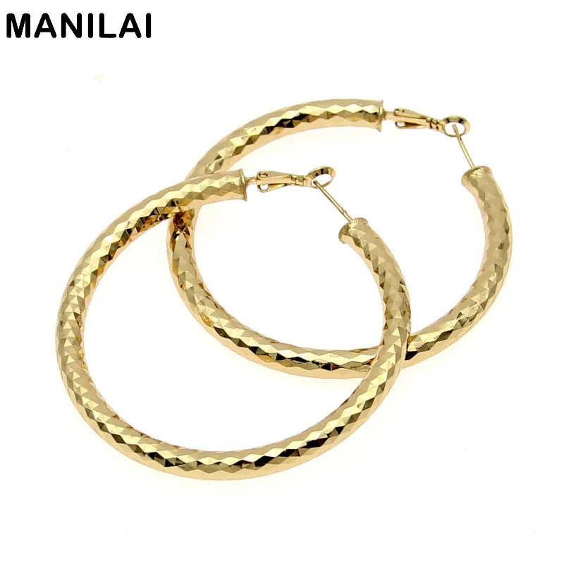MANILAI Модные женские ювелирные изделия 55 мм Диаметр Блестящий граненый сплав
