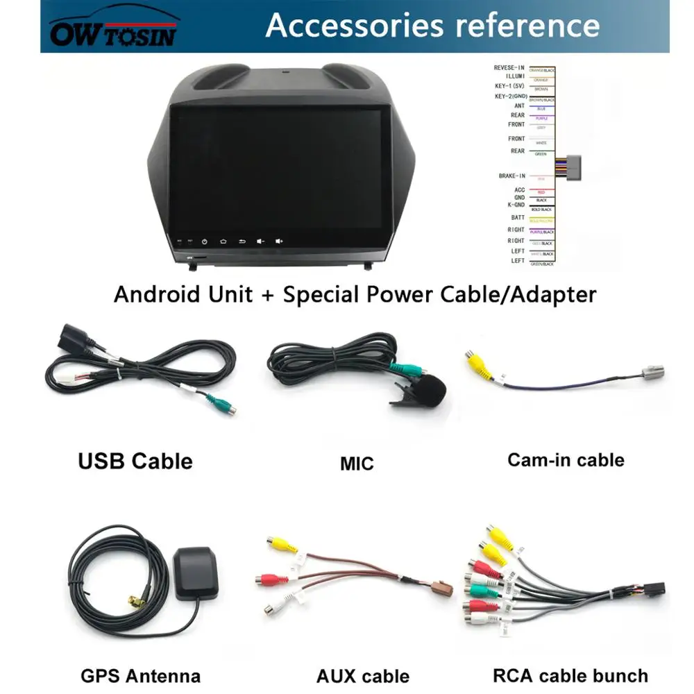 Автомобильный DVD Мультимедиа 9 &quotIPS 8 Core 4 Гб + 64 ГБ Android 0 для Hyundai Tucson IX35 2 2010 2015 радио