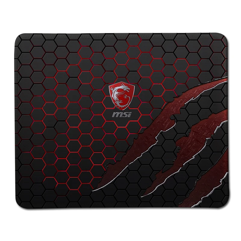 Горячие игровой MSI логотип резиновая Мышь Pad Notbook компьютерная оптическая сшитые