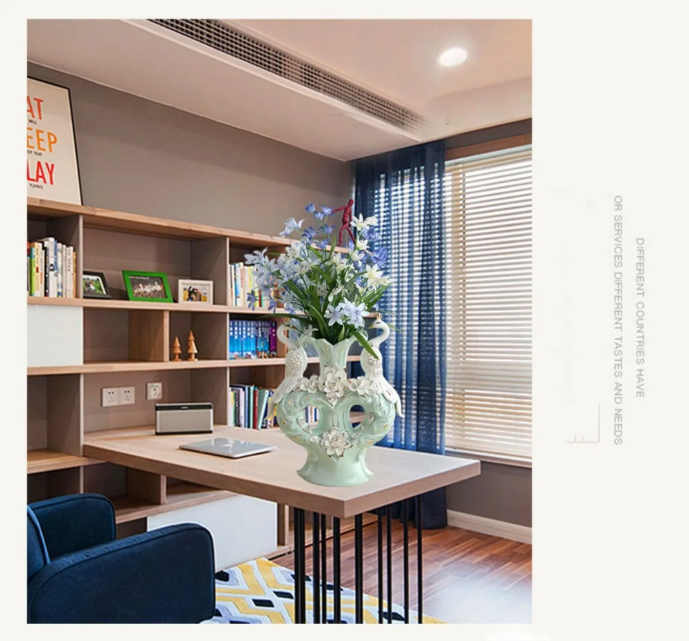 Современный минималистичный керамический павлин ваза фигурка Декор креативная