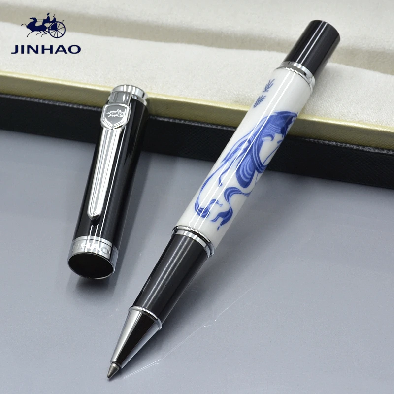 Высокое качество JINHAO 8802 белая фарфоровая шариковая ручка школьная офисная