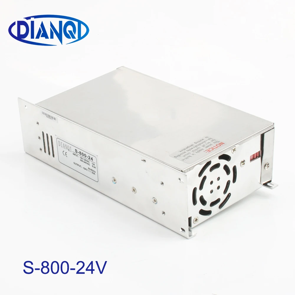 

DIANQI Top Quality 24v Switching Power Supply 800w 24v 33A input AC110 or 220V For Strip Lamps power suply voltage transformer