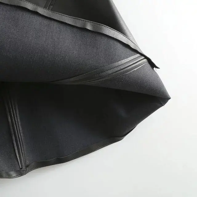 Стильная искусственная кожа молния юбка пикантные Для женщин партия Bodycon Тонкий