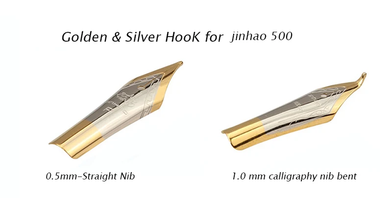 Роскошный Jinhao 500 металл перьевая ручка 0.5 мм перо наконечник 18KGP чернильная ручка канцелярия канцтовары ручки для школы авторучка