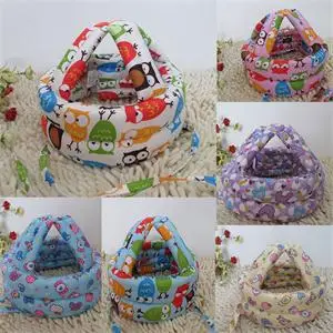 QIUWU New kid baby toddler cap anti-collision protective hat infant safety helmet soft comfortable Security Head Protection | Детская