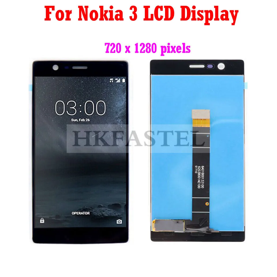 HKFASTEL для Nokia 3 5 0 дюймов ЖК дисплей сенсорный экран дигитайзер в сборе Запасные