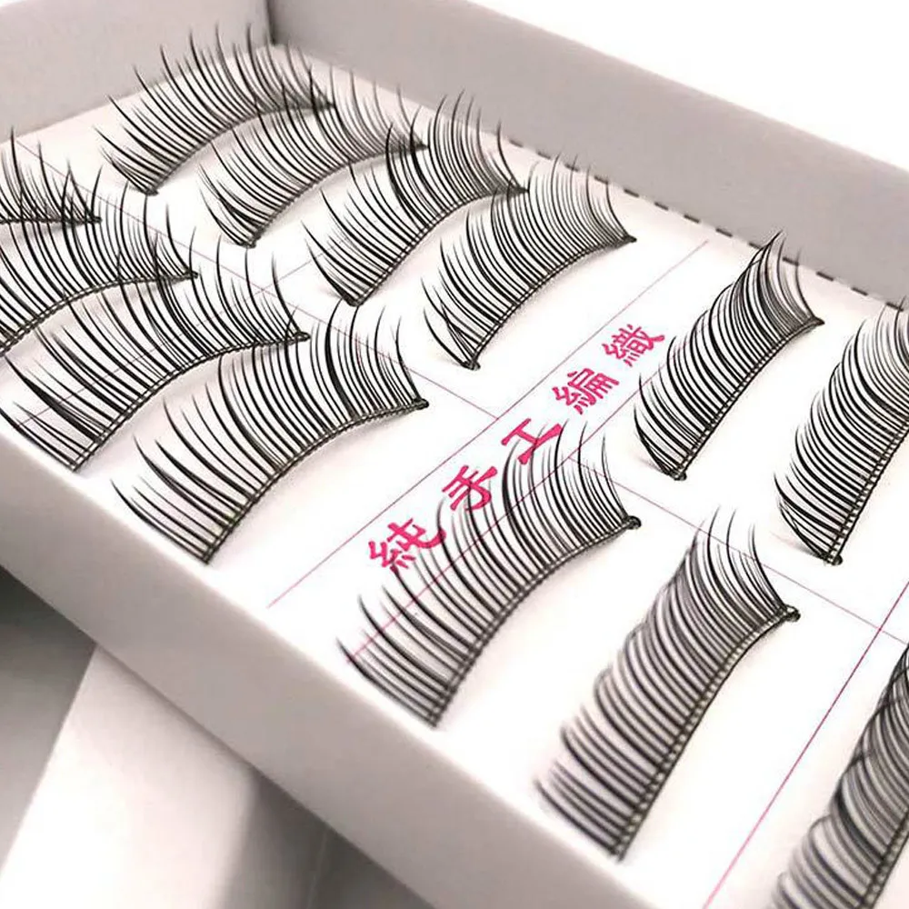 2017 * Макияж Горячие ресницы 10 пар двойные накладные натуральные толстые