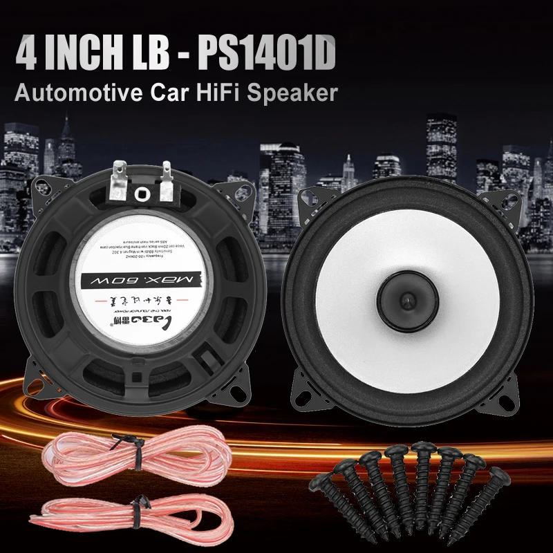Хит продаж 2019 2 шт 4 дюйма автомобильный HiFi динамик звук сабвуфер LB PS1401D