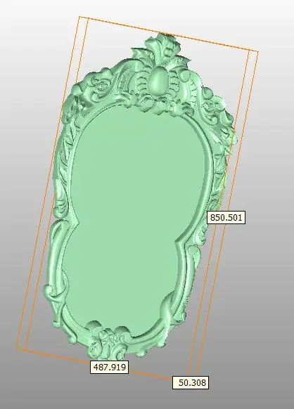 

Frame 3D model in STL format cnc carving engraving router relief Artcam Aspire F17