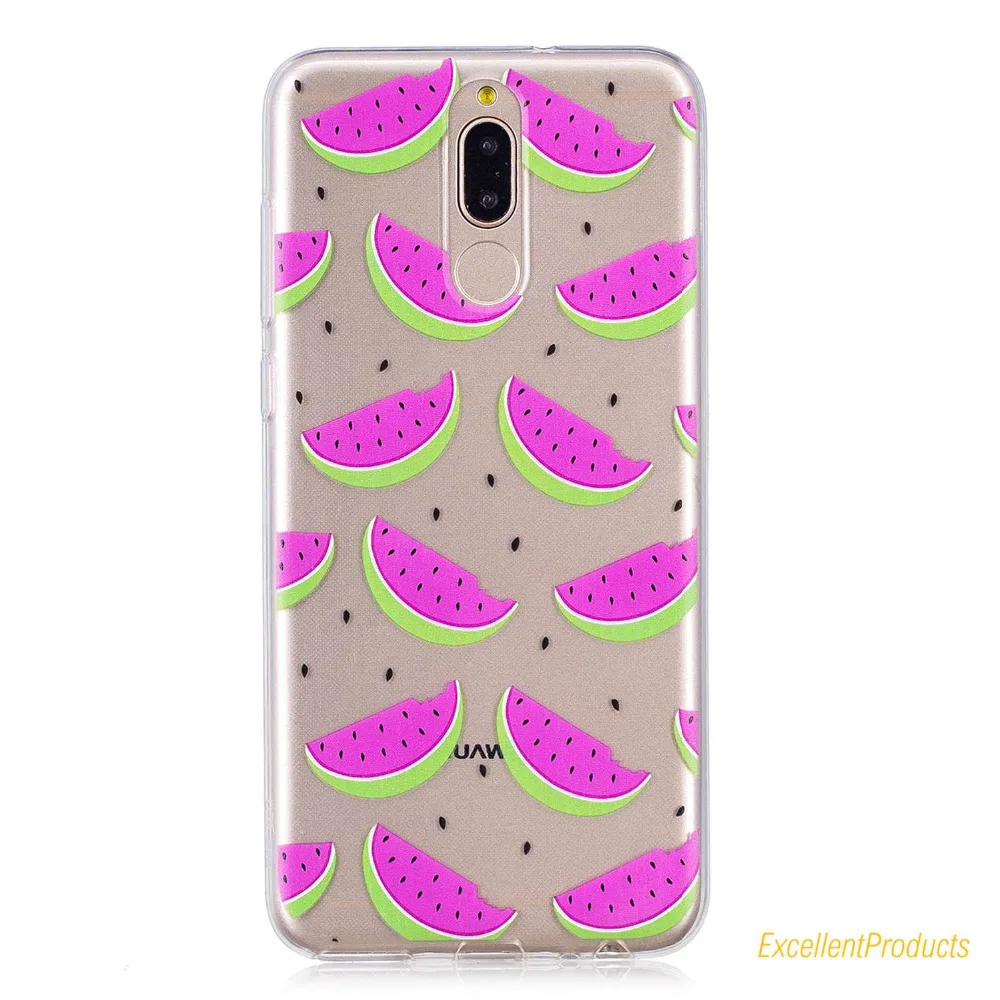 Для Coque huawei mate 10 Lite Мягкий силиконовый чехол из ТПУ Фламинго листья цветы кошка