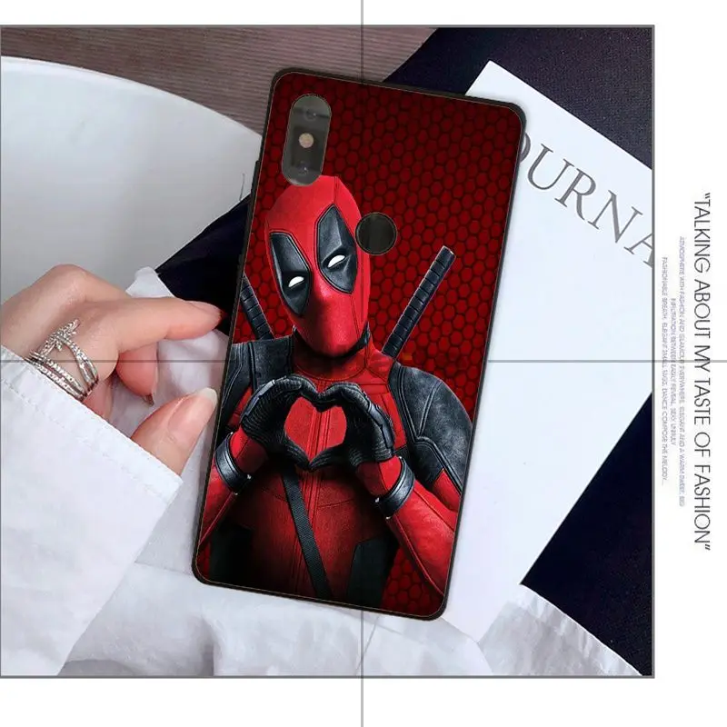 Babaite Marvel Hero Deadpool черный мягкий чехол для телефона из ТПУ Redmi 5 plus Note 4 4X Xiaomi MI 6 8 8SE