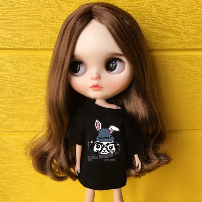 B 1/6 Модная Одежда для кукол blyth, футболка с героями мультфильмов, одежда для Барби, 30 см, Одежда для кукол blyth, аксессуары для кукол - Цвет: B