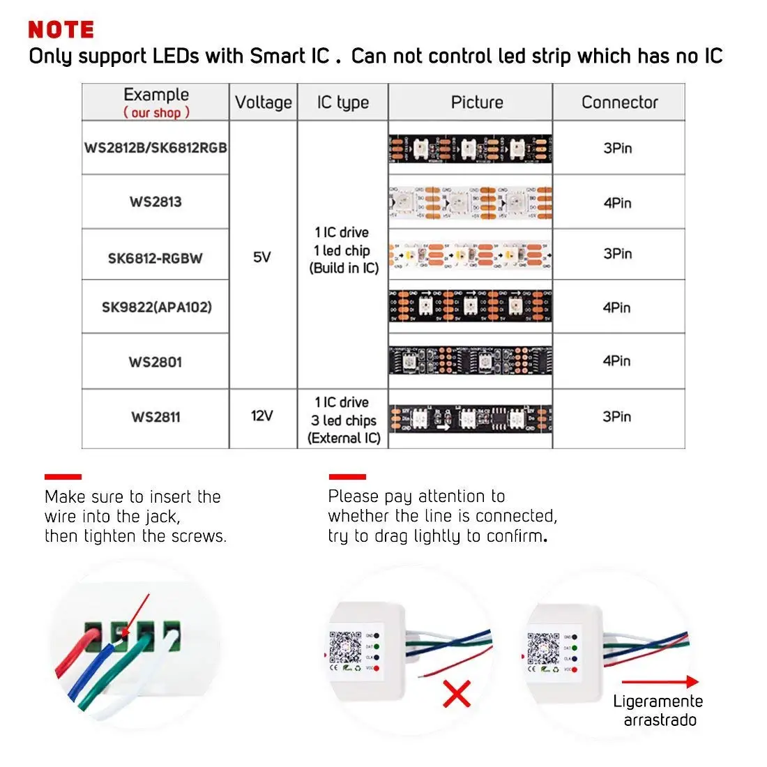 SP108E Wireless Bluetooth Controller APP WS2811 WS2812B WS2801 SK6812 APA102 Individually Addressable Programmable LED Strip | Лампы и