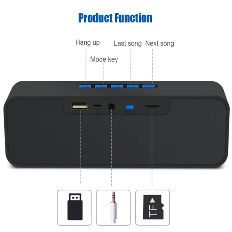 Уличный динамик для занятий спортом бас беспроводной портативный Bluetooth