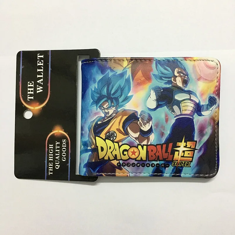 Super Dragon Ball Z Wallet for Men Japanese Hot Anime Wukong One Punch Cartoon Purse Students Short Wallets with Zipper Pocket