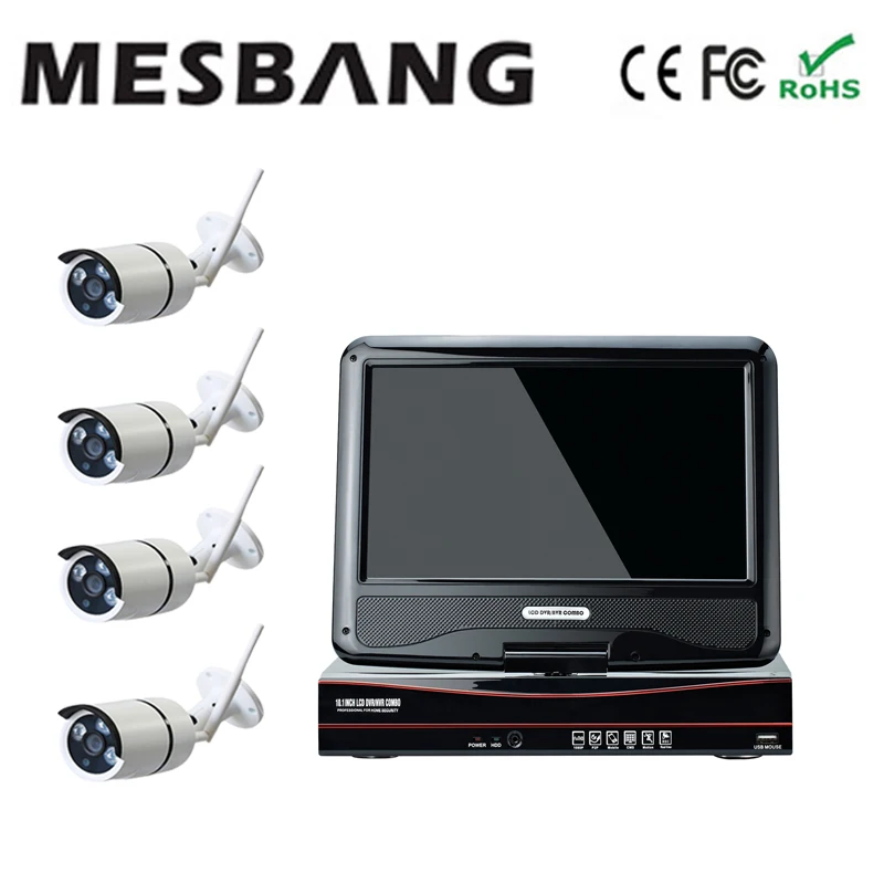Сетевая камера видеонаблюдения Mesbang 960P P2P 4 канала магазин в офисе беспроводная